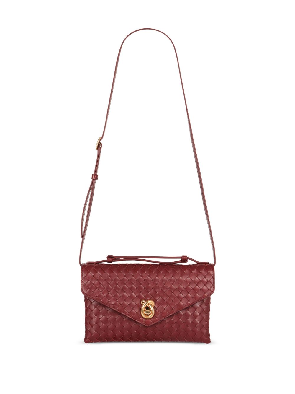 Bottega Veneta Women Knot Lock Leather Clutch BOTTEGA VENETA