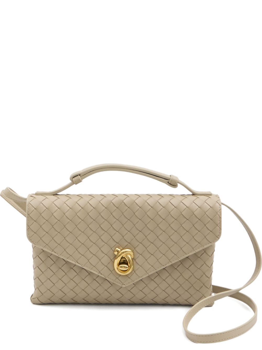Bottega Veneta Women Knot Lock Leather Clutch BOTTEGA VENETA