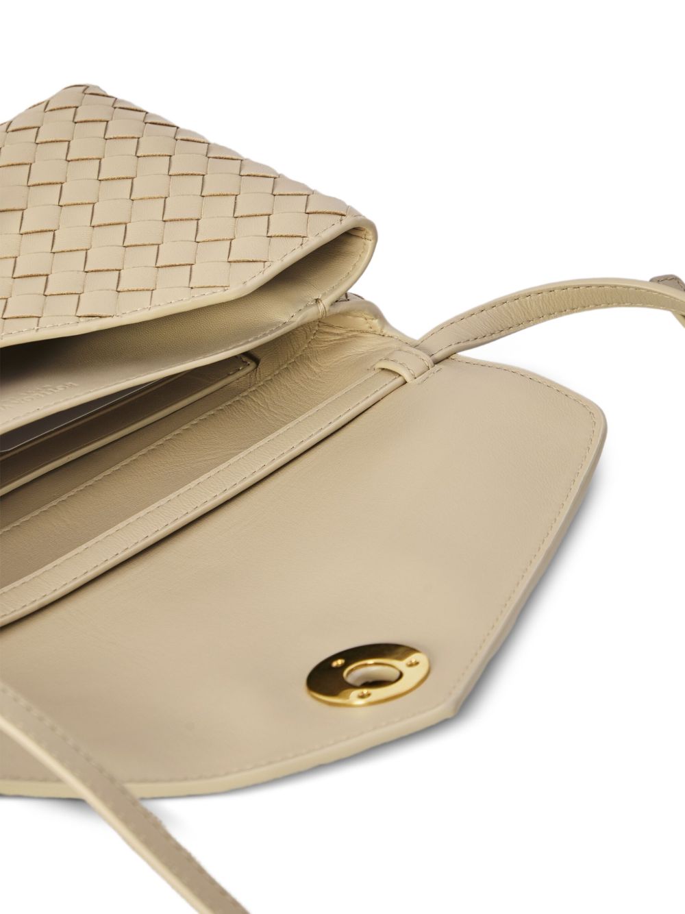 Bottega Veneta Women Knot Lock Leather Clutch BOTTEGA VENETA