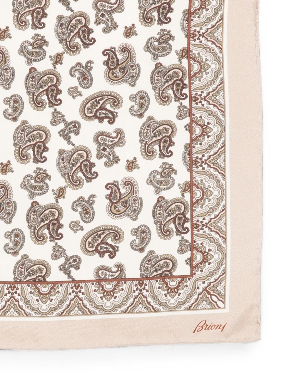 Brioni Men Printed Silk Pocket Square BRIONI