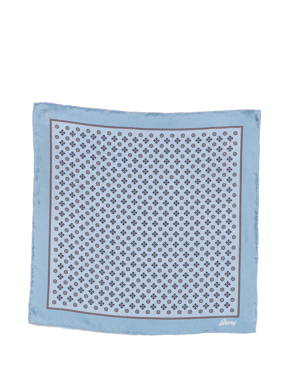 Brioni Men Printed Silk Pocket Square BRIONI