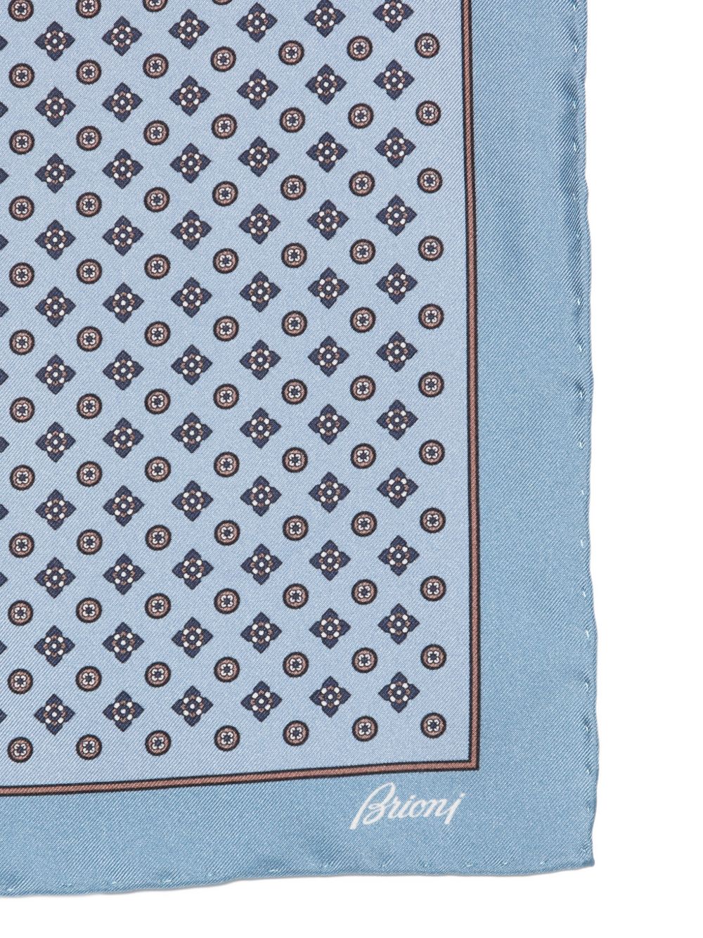 Brioni Men Printed Silk Pocket Square BRIONI
