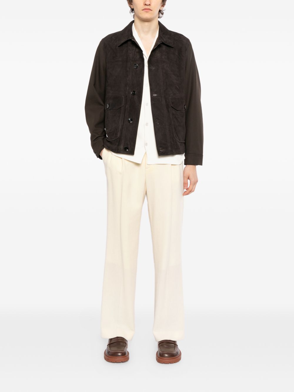 Brioni Men Suede Leather Jacket BRIONI