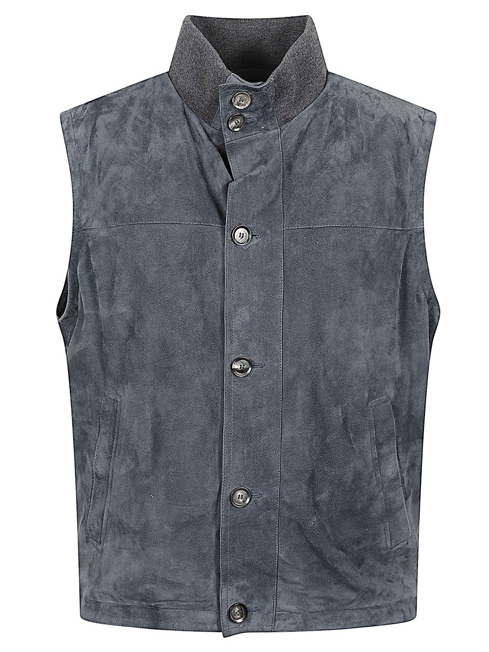 Brioni Men Suede Leather Padded Vest BRIONI