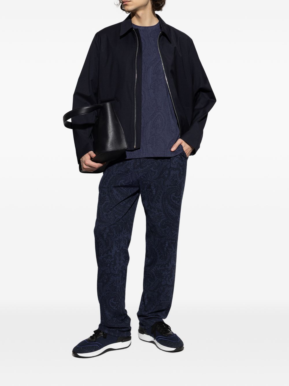 Brioni Men Cotton And Linen Blend Sneakers BRIONI