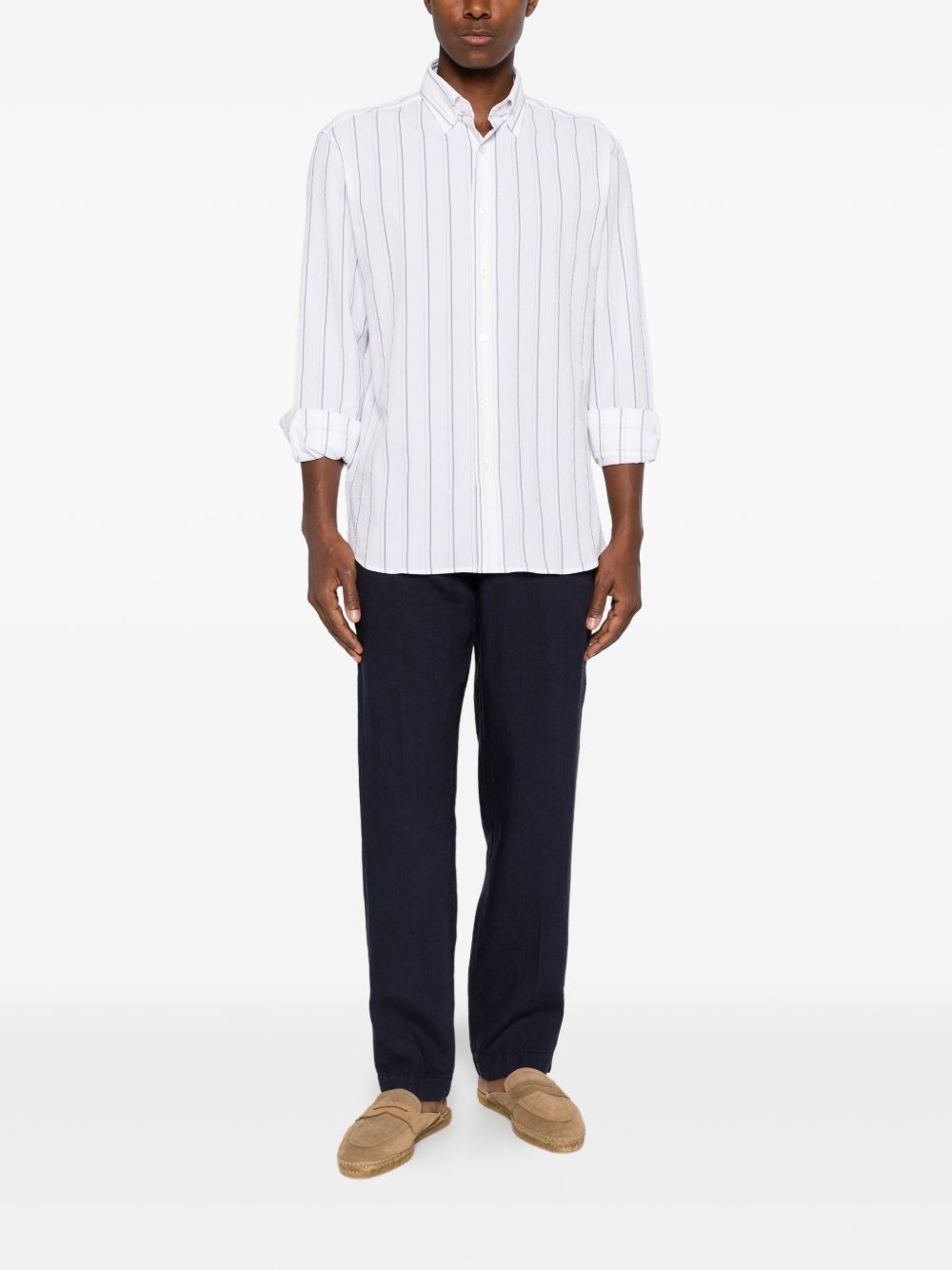Brioni Men Striped Cotton Shirt BRIONI