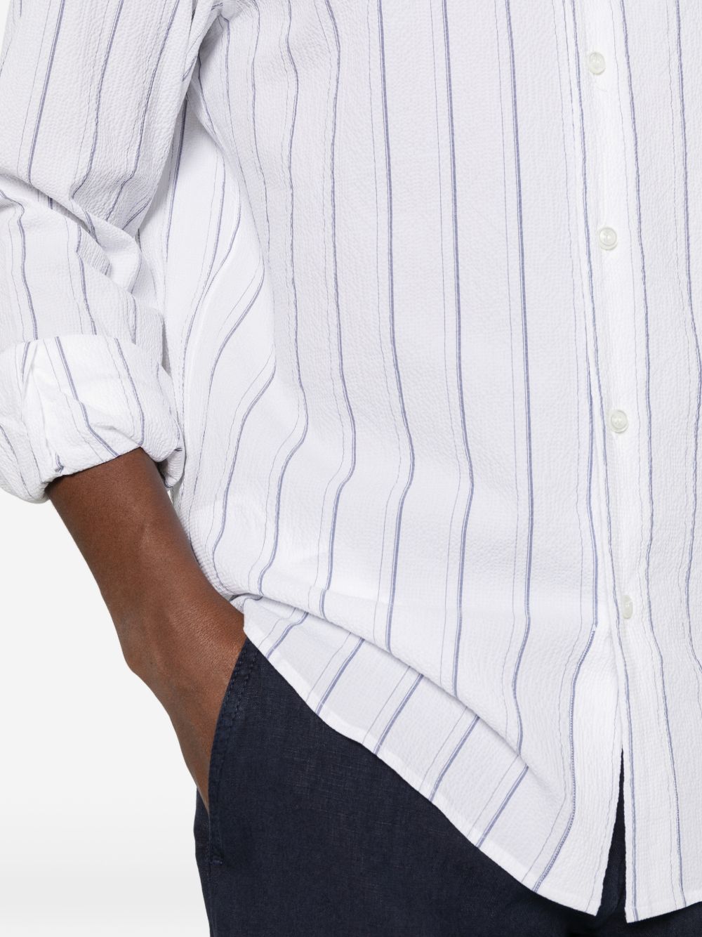 Brioni Men Striped Cotton Shirt BRIONI