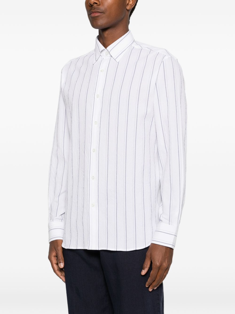 Brioni Men Striped Cotton Shirt BRIONI