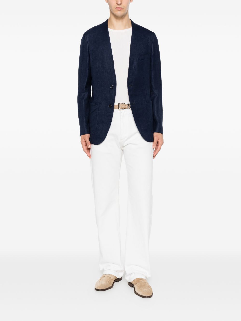 Brioni Men Linen And Silk Blend Jardigan BRIONI