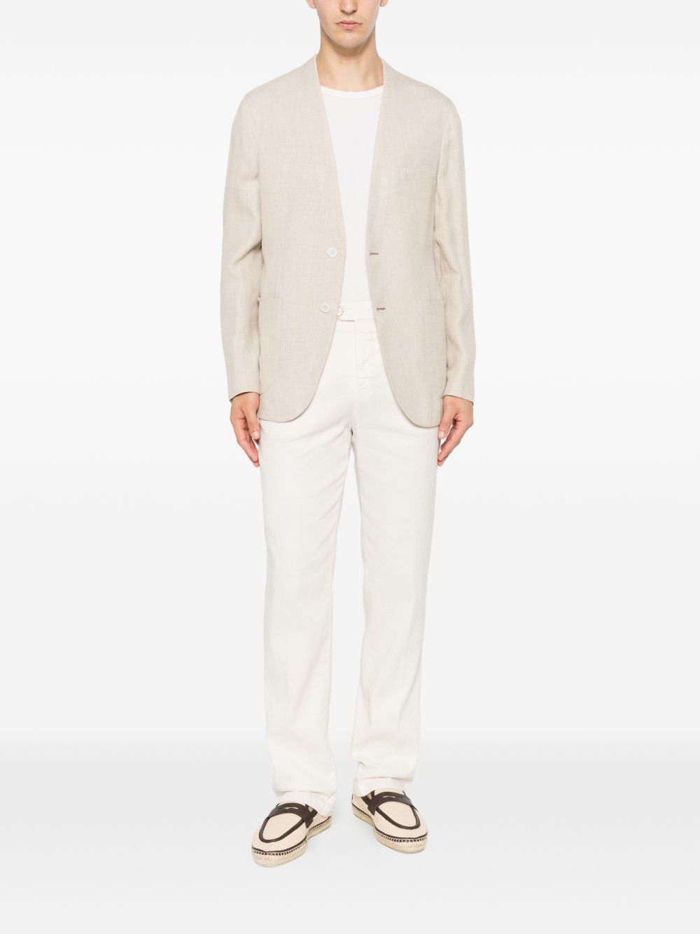Brioni Men Linen And Silk Blend Jardigan BRIONI