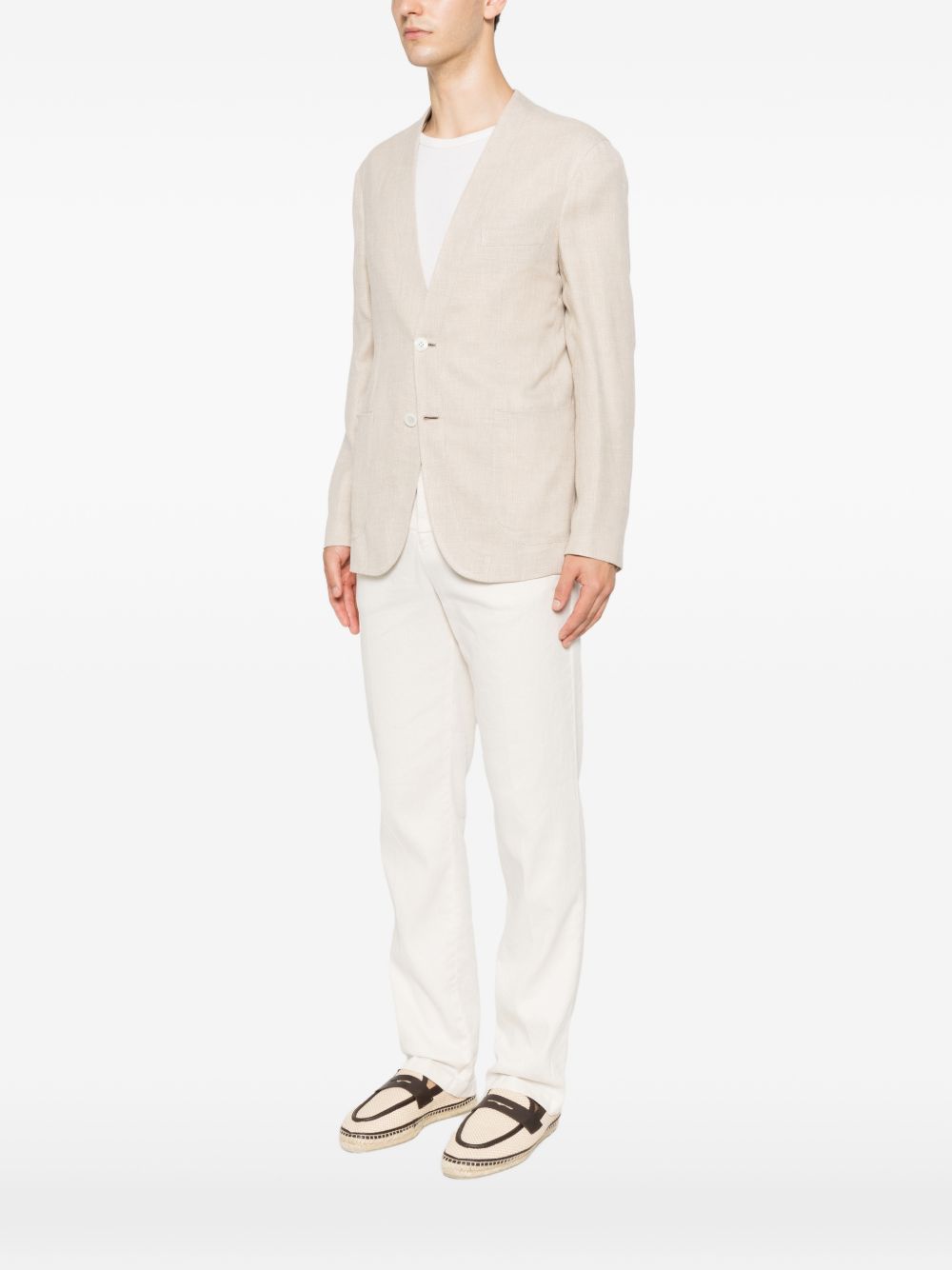 Brioni Men Linen And Silk Blend Jardigan BRIONI