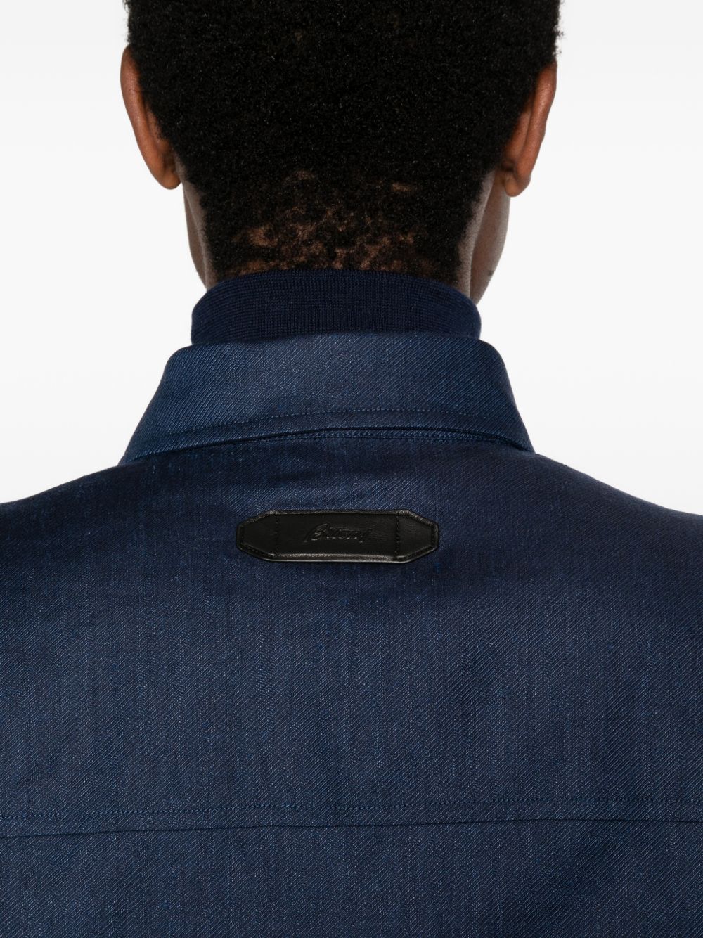 Brioni Men Linen And Wool Blouson Jacket BRIONI