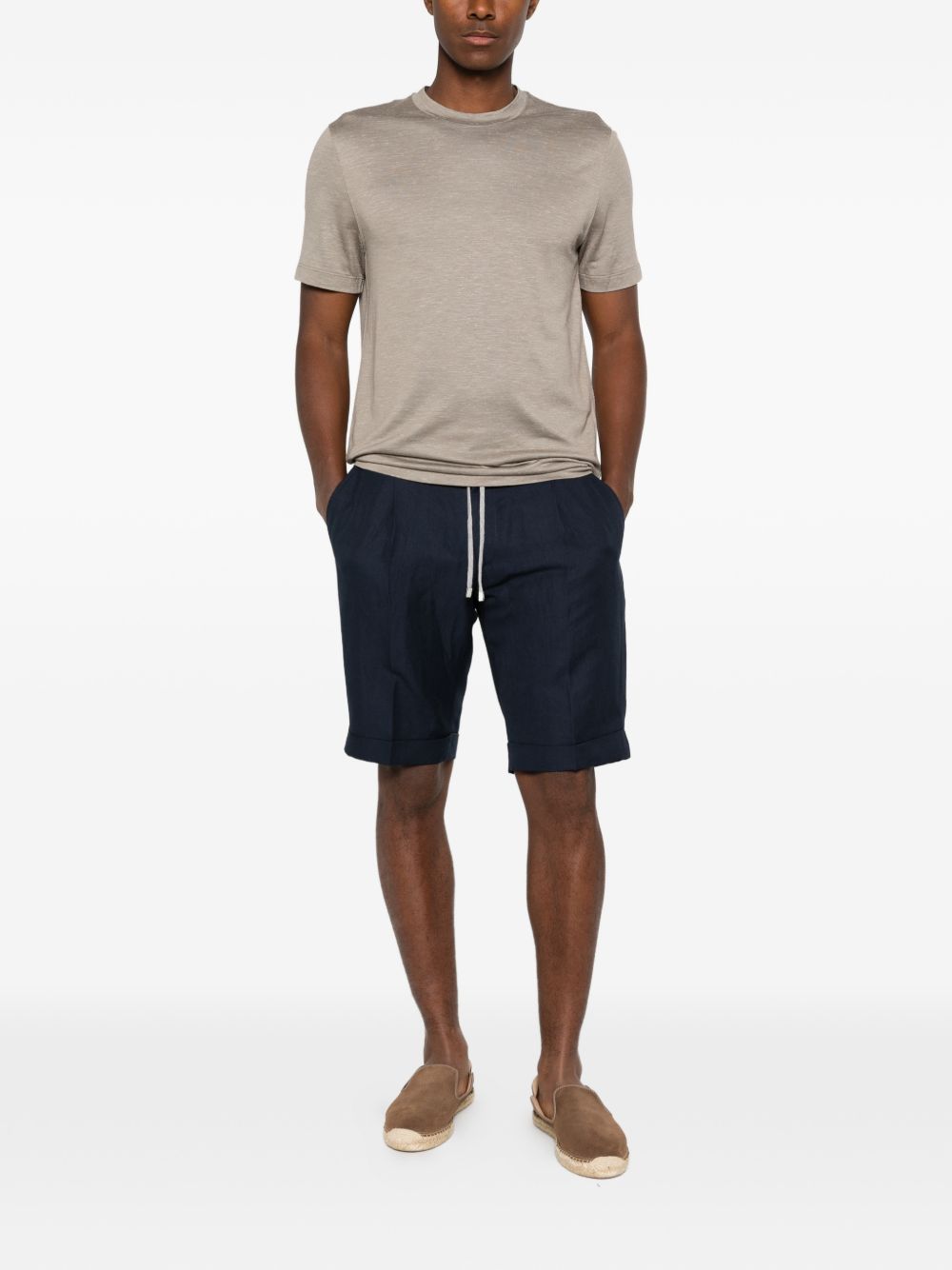 Brioni Men Silk And Cashmere Blend T-Shirt BRIONI