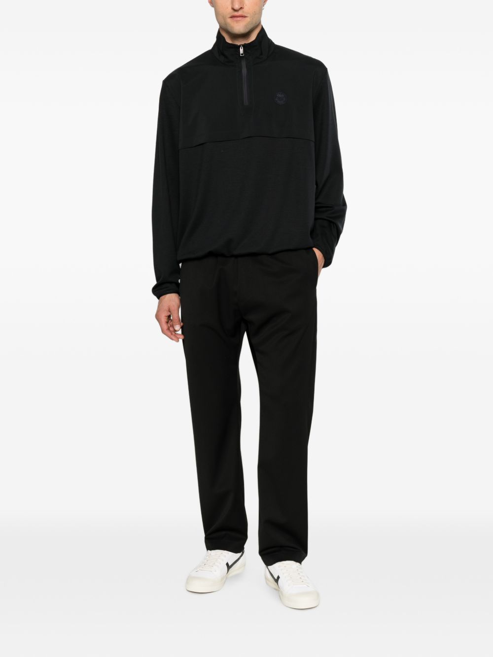 Brioni Men Wool Half-Zip High Neck Sweater BRIONI