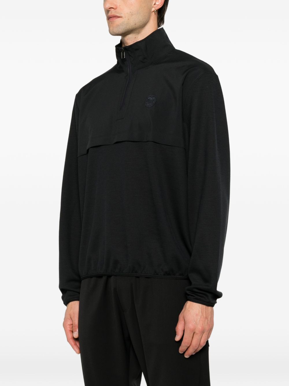 Brioni Men Wool Half-Zip High Neck Sweater BRIONI