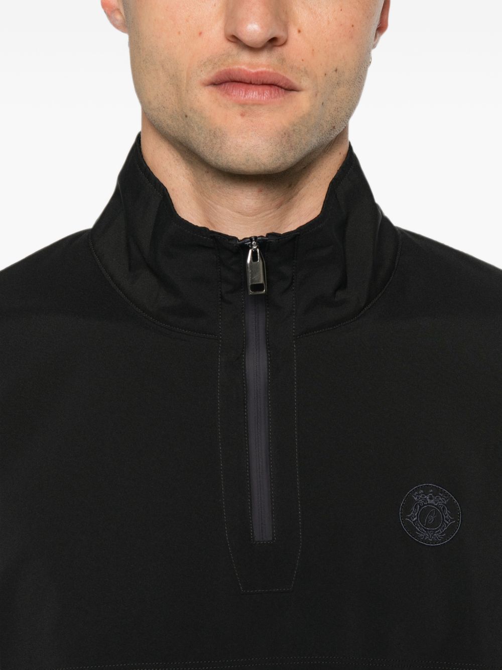 Brioni Men Wool Half-Zip High Neck Sweater BRIONI