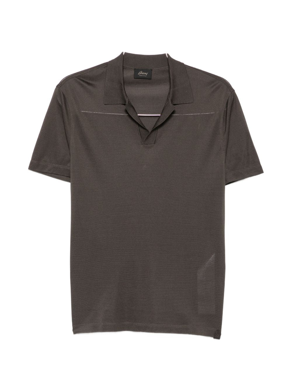 Brioni Men Piquet Silk Polo Shirt BRIONI