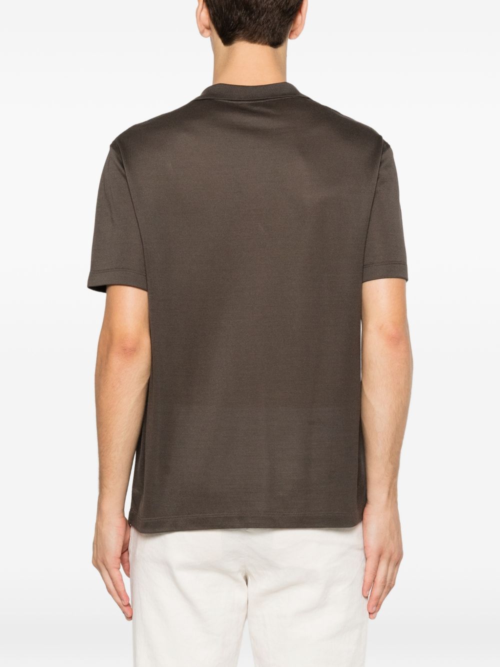 Brioni Men Piquet Silk Polo Shirt BRIONI