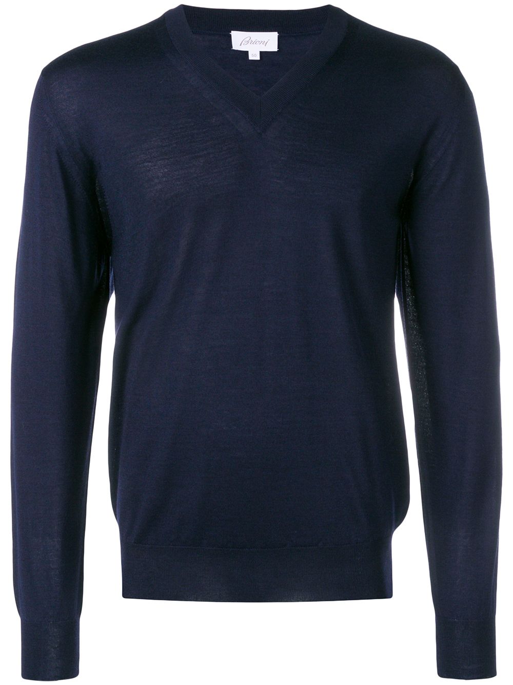 Brioni Men Wool Cashmere And Silk V-Necked Sweater BRIONI