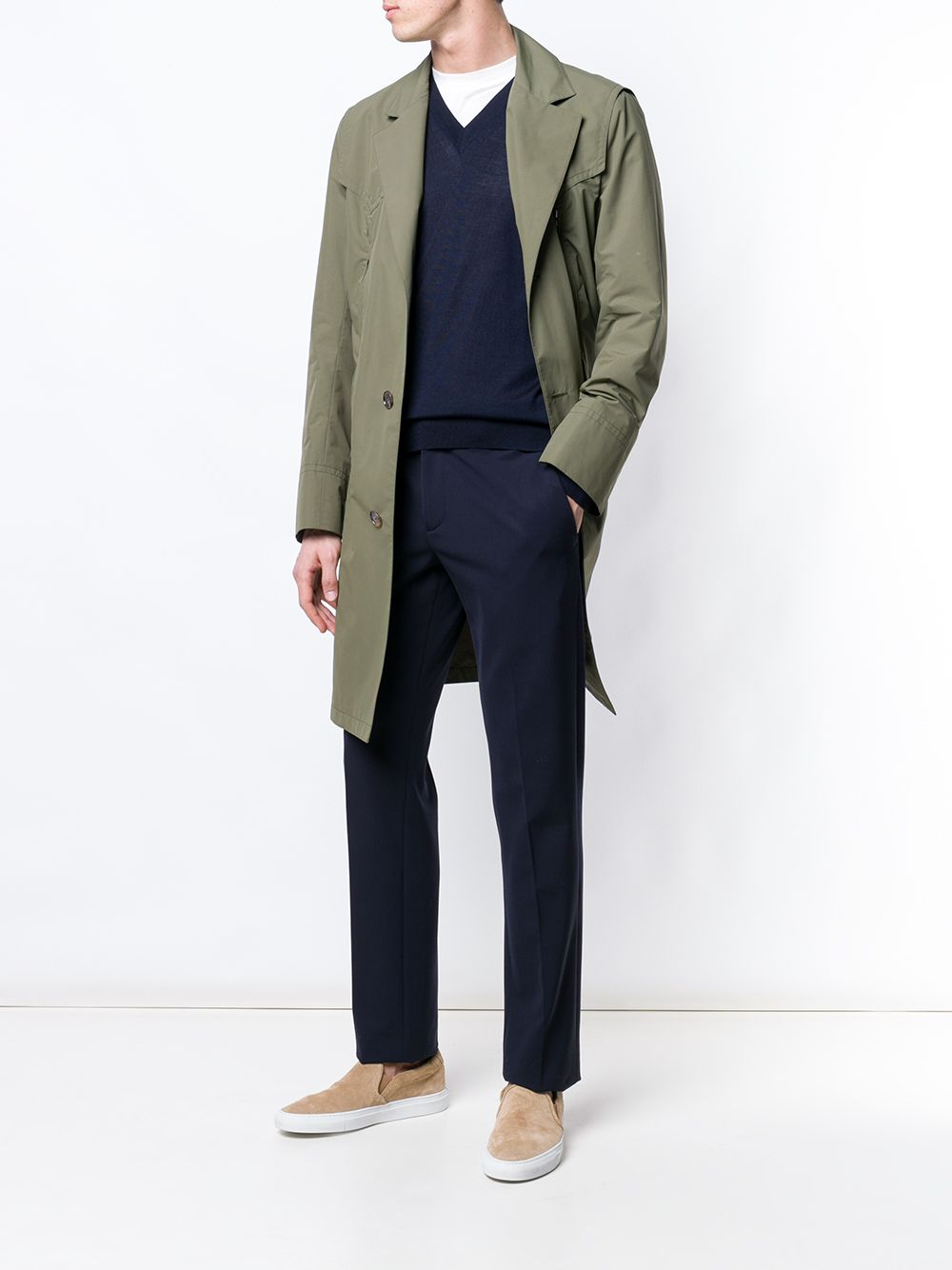 Brioni Men Wool Cashmere And Silk V-Necked Sweater BRIONI