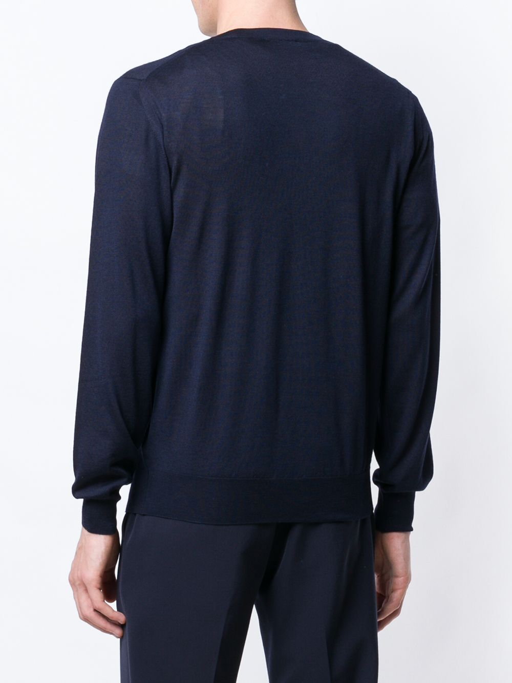 Brioni Men Wool Cashmere And Silk V-Necked Sweater BRIONI