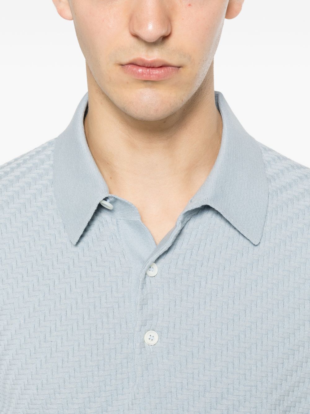 Brioni Men Cotton And Cashmere Polo Shirt BRIONI