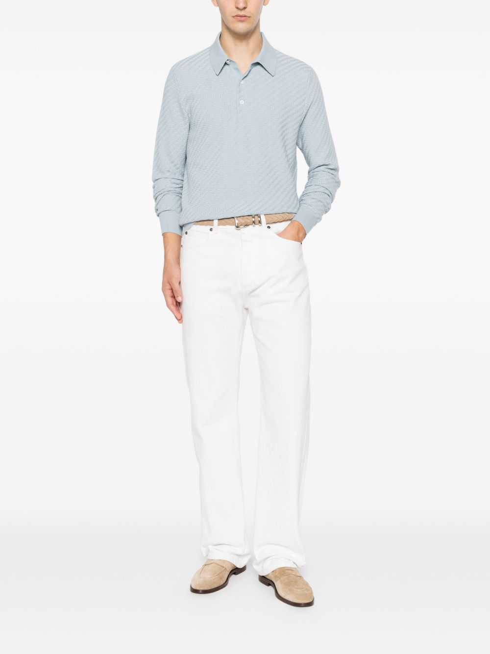 Brioni Men Cotton And Cashmere Polo Shirt BRIONI