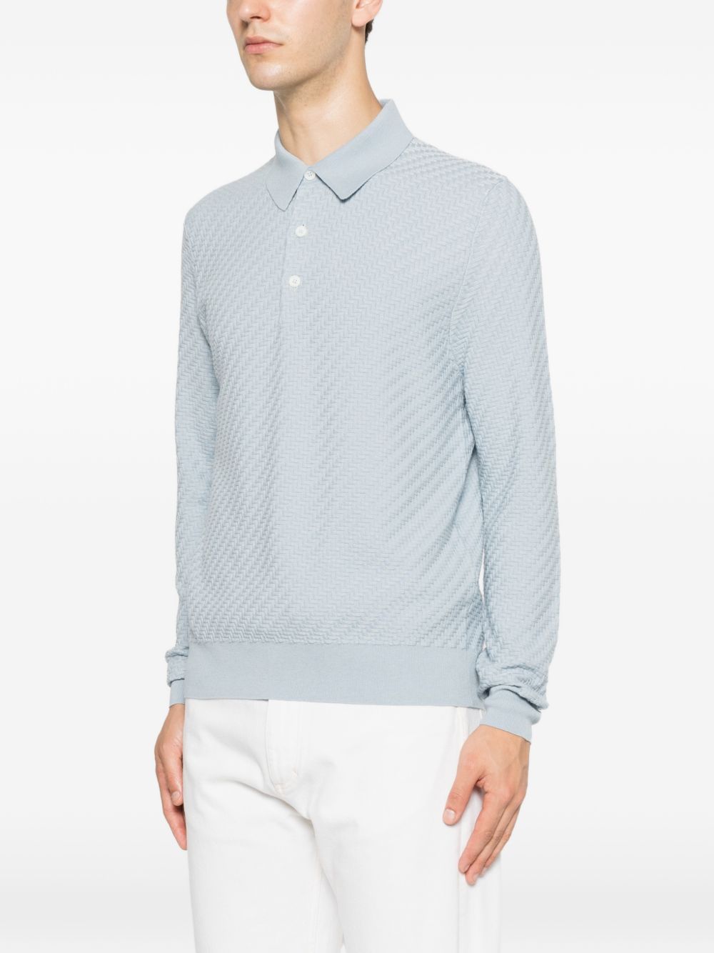 Brioni Men Cotton And Cashmere Polo Shirt BRIONI
