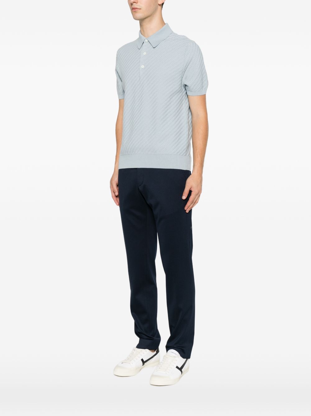 Brioni Men Cotton And Cashmere Polo Shirt BRIONI