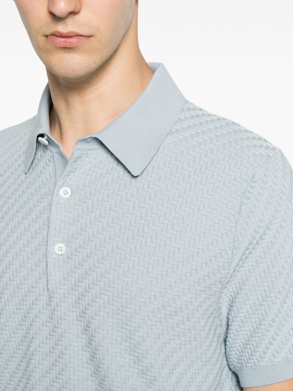 Brioni Men Cotton And Cashmere Polo Shirt BRIONI