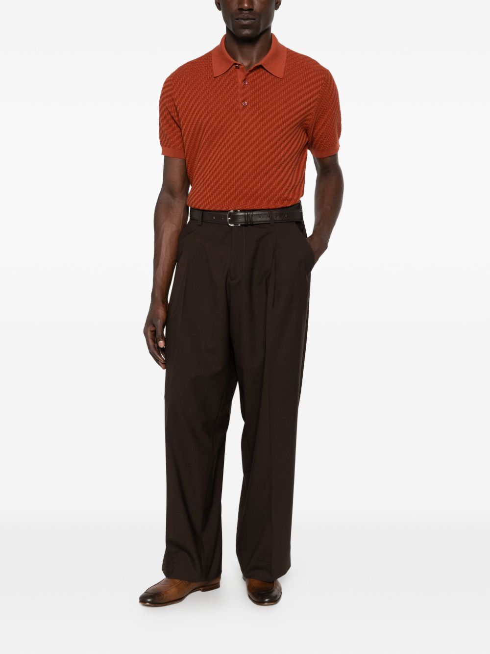 Brioni Men Cotton And Cashmere Polo Shirt BRIONI