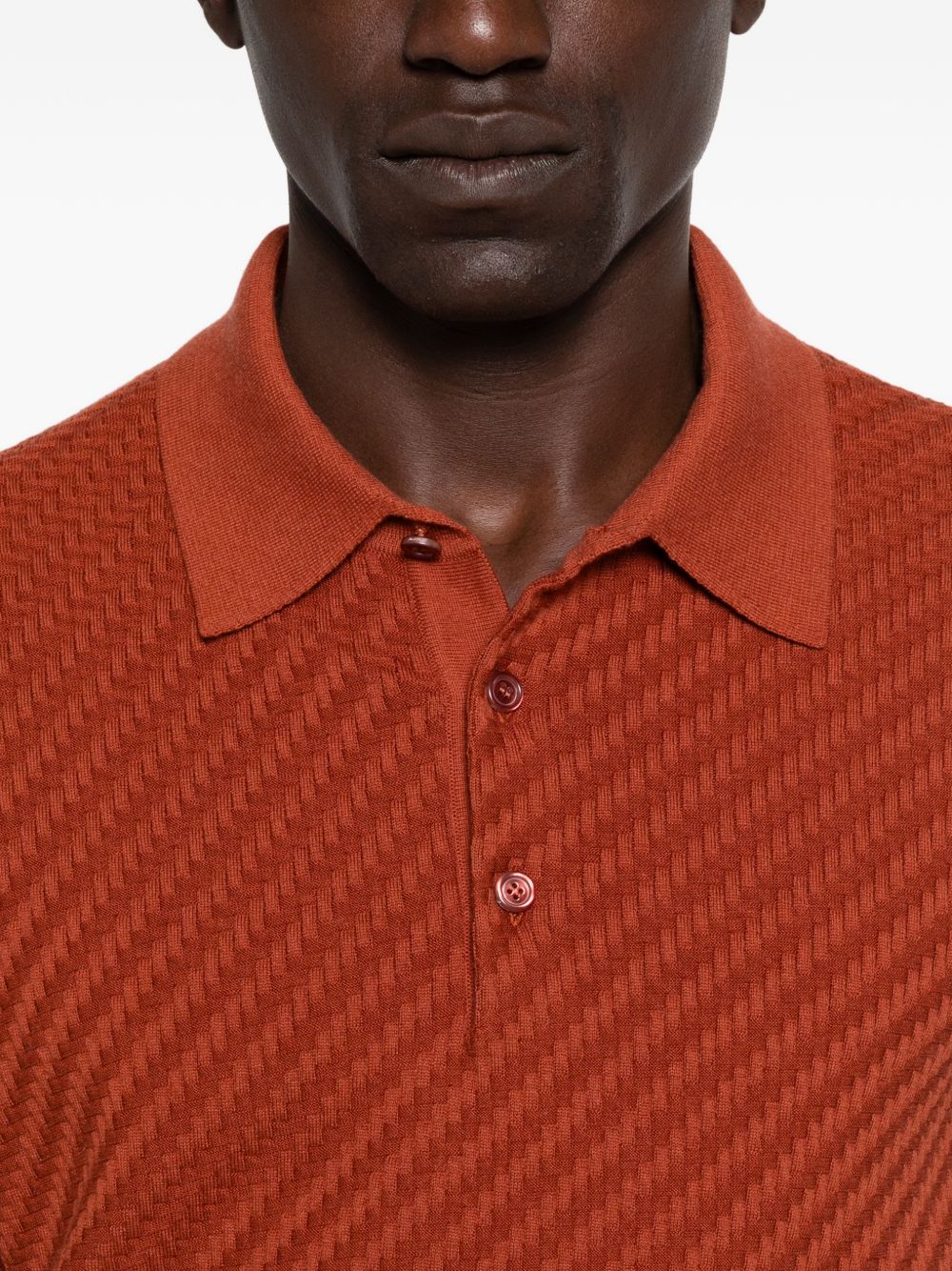 Brioni Men Cotton And Cashmere Polo Shirt BRIONI