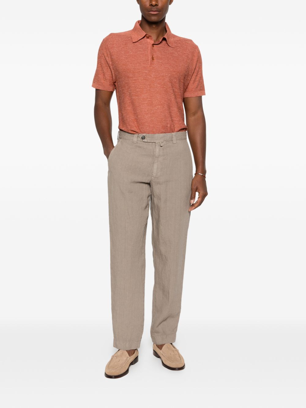 Brioni Men Cashmere And Silk Blend Polo Shirt BRIONI