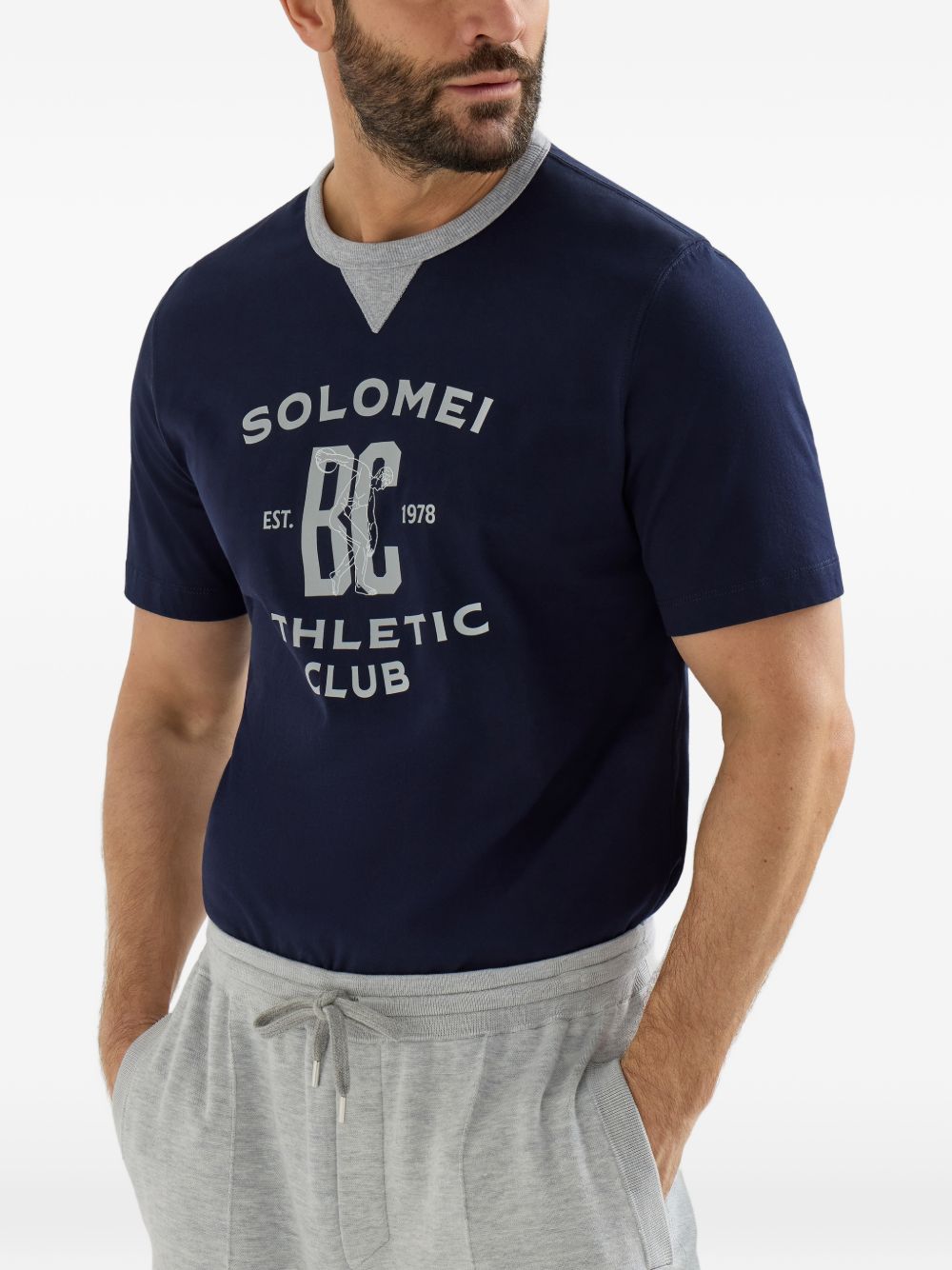 Brunello Cucinelli Men Logo Cotton T-Shirt BRUNELLO CUCINELLI