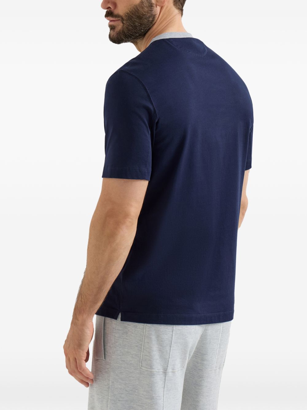 Brunello Cucinelli Men Logo Cotton T-Shirt BRUNELLO CUCINELLI