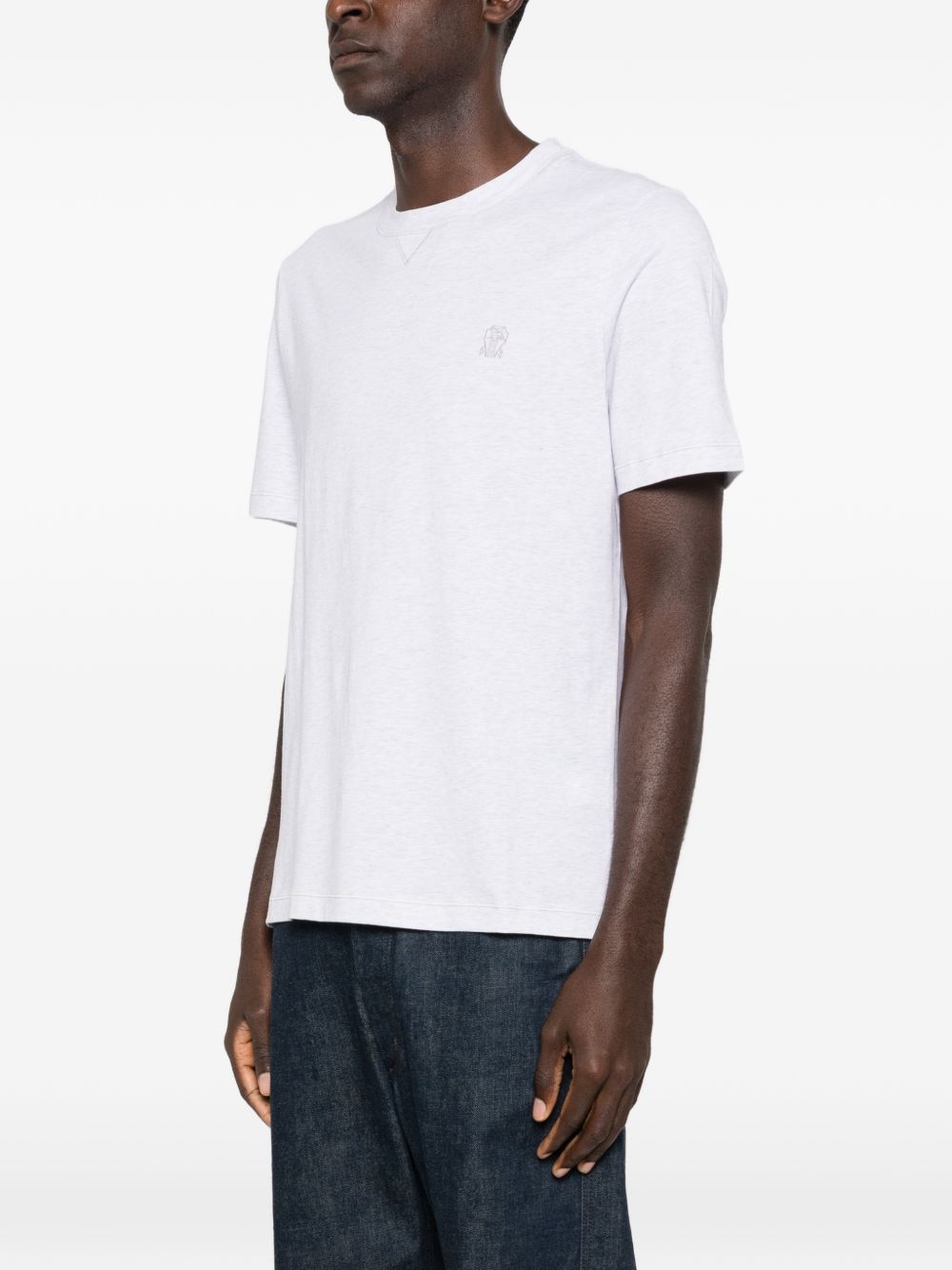 Brunello Cucinelli Men Logo Cotton T-Shirt BRUNELLO CUCINELLI