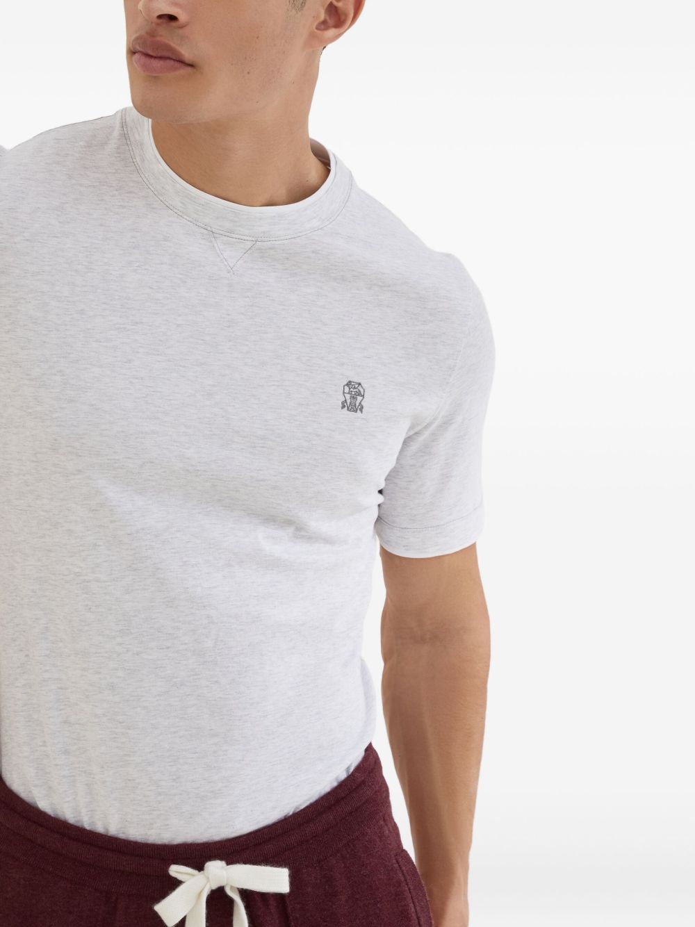 Brunello Cucinelli Men Logo Cotton T-Shirt BRUNELLO CUCINELLI