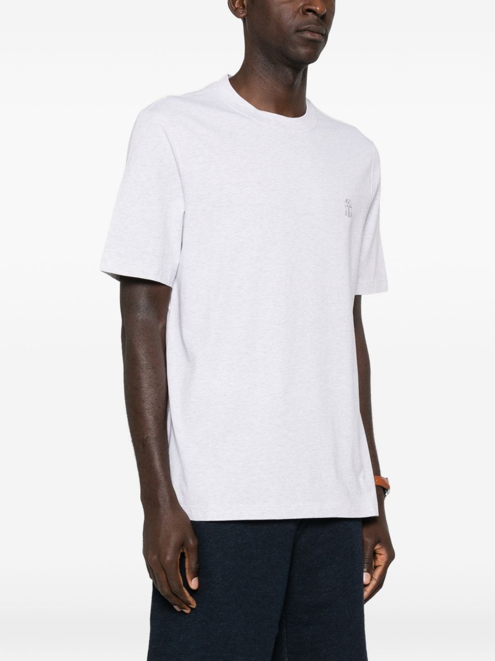 Brunello Cucinelli Men Logo Cotton T-Shirt BRUNELLO CUCINELLI