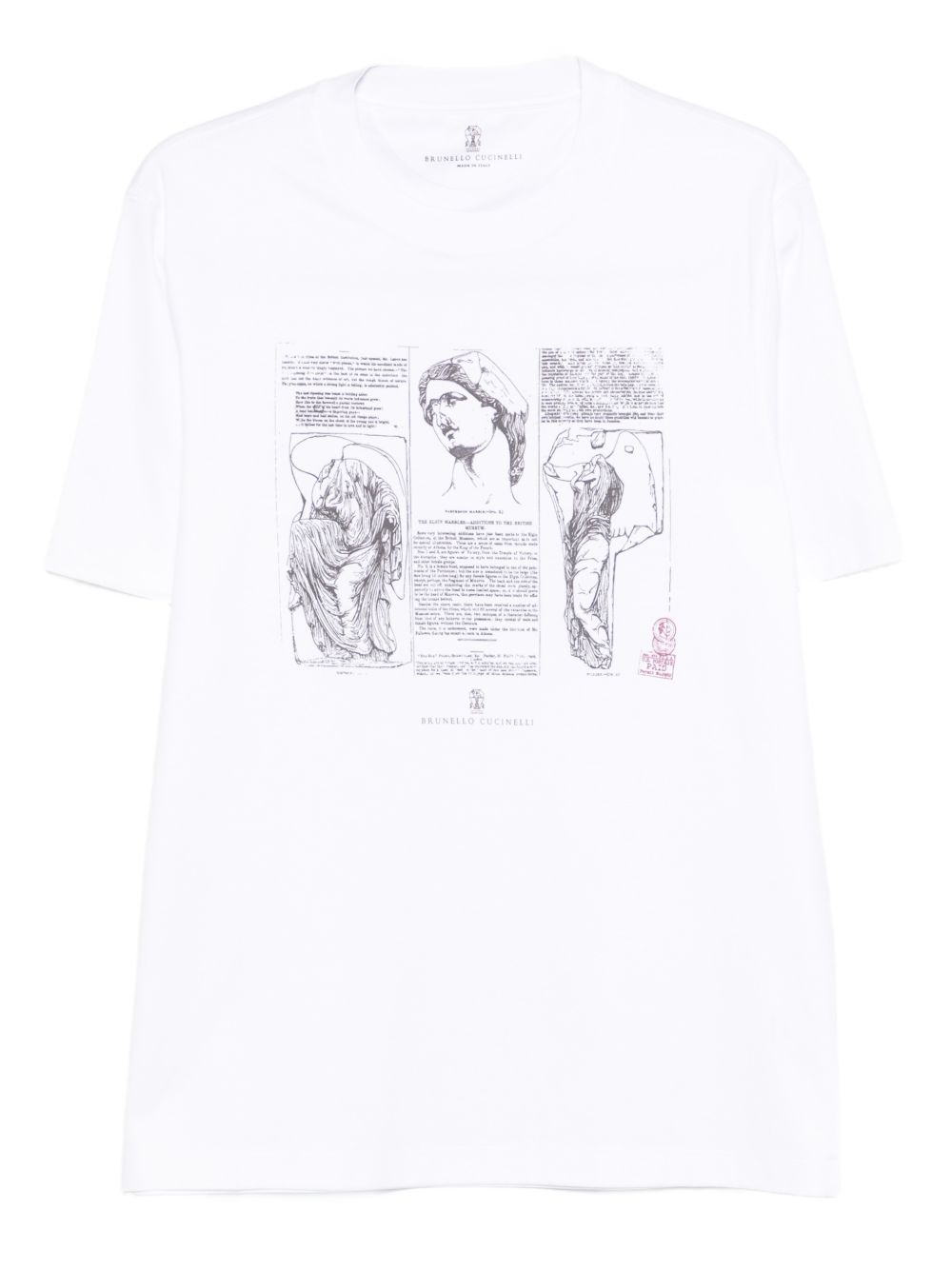 Brunello Cucinelli Men Printed Cotton T-Shirt BRUNELLO CUCINELLI