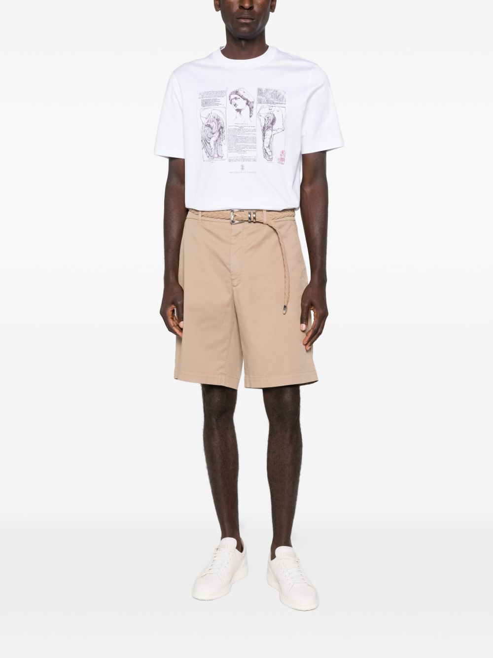 Brunello Cucinelli Men Printed Cotton T-Shirt BRUNELLO CUCINELLI