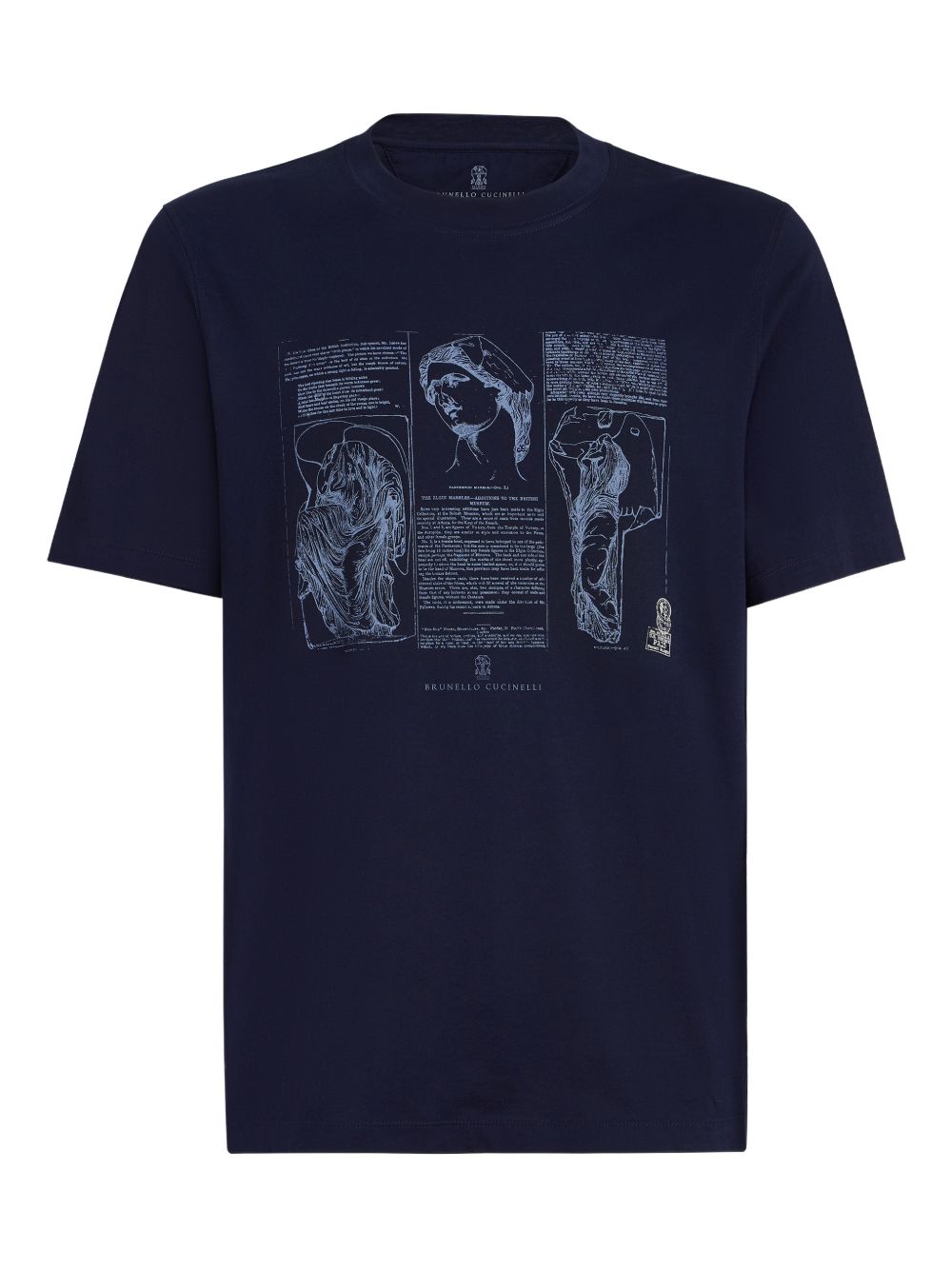 Brunello Cucinelli Men Printed Cotton T-Shirt