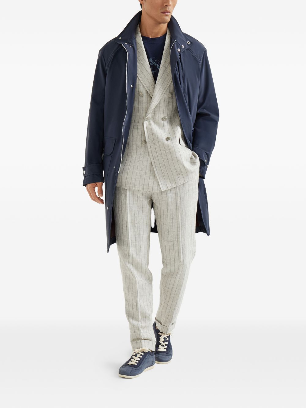 Brunello Cucinelli Men Printed Cotton T-Shirt