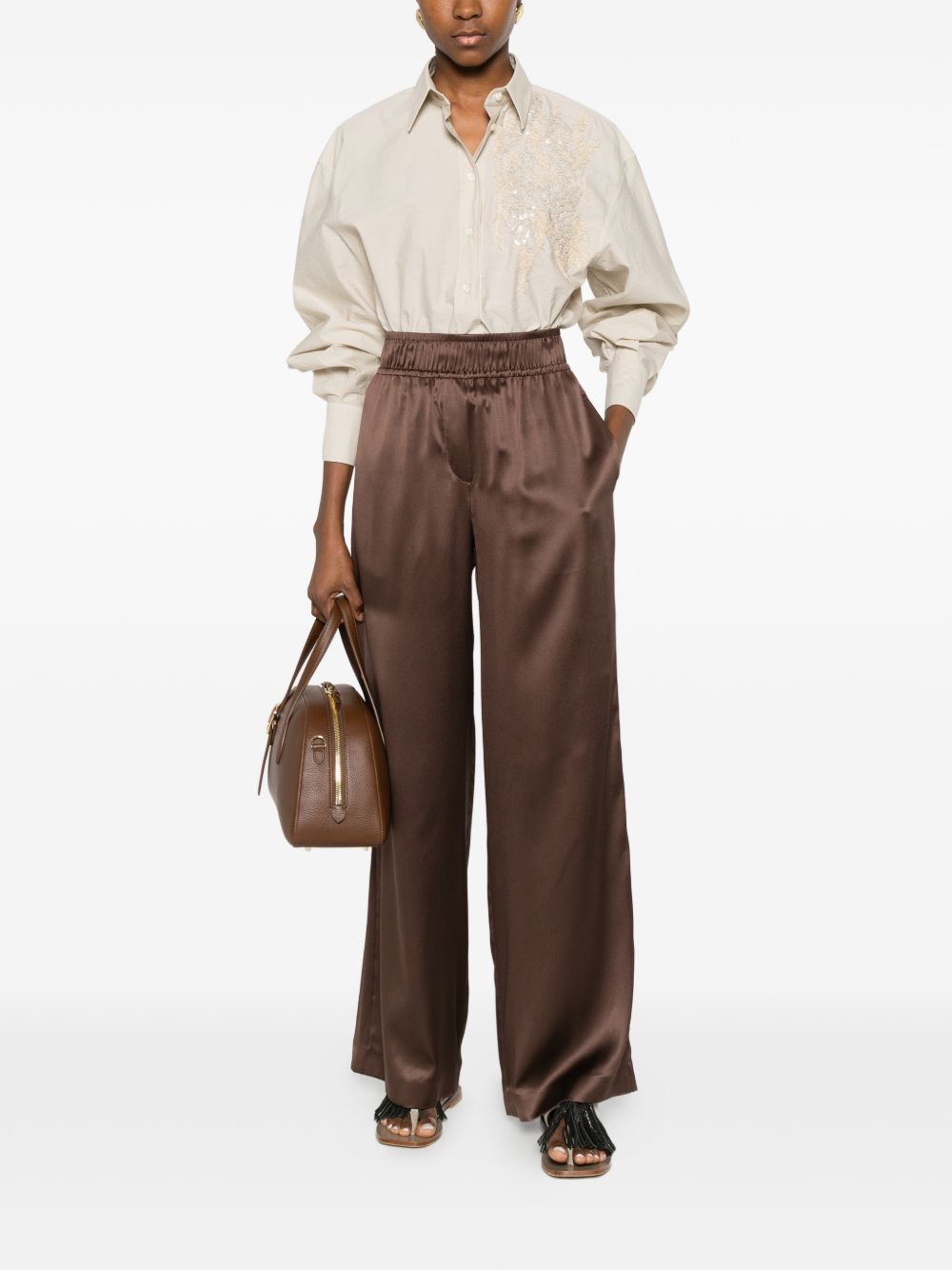 Brunello Cucinelli Women Silk Trousers BRUNELLO CUCINELLI