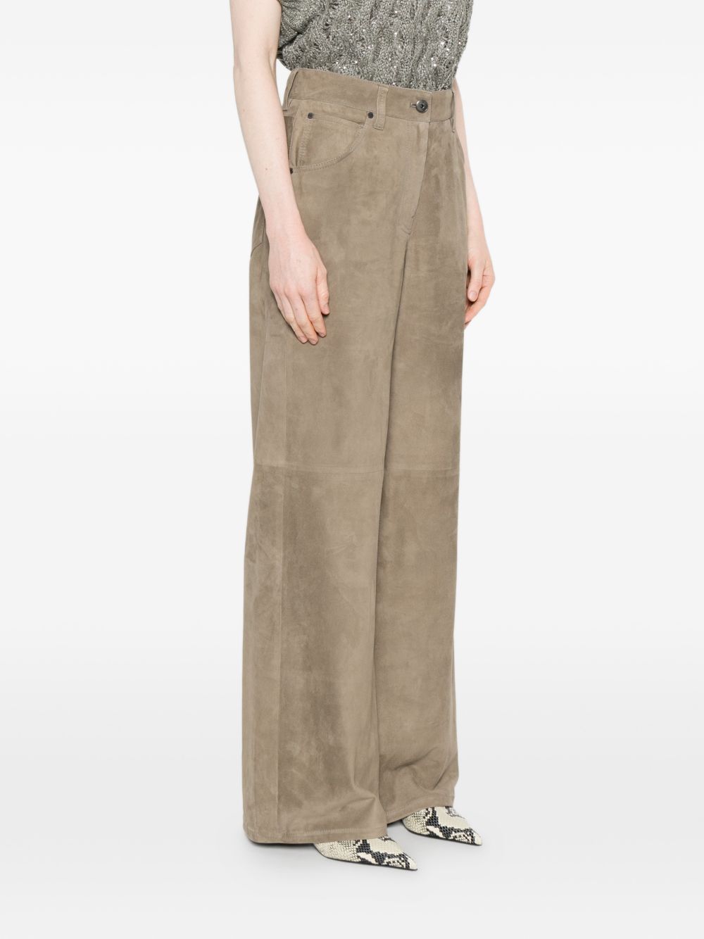 Brunello Cucinelli Women Leather Trousers BRUNELLO CUCINELLI