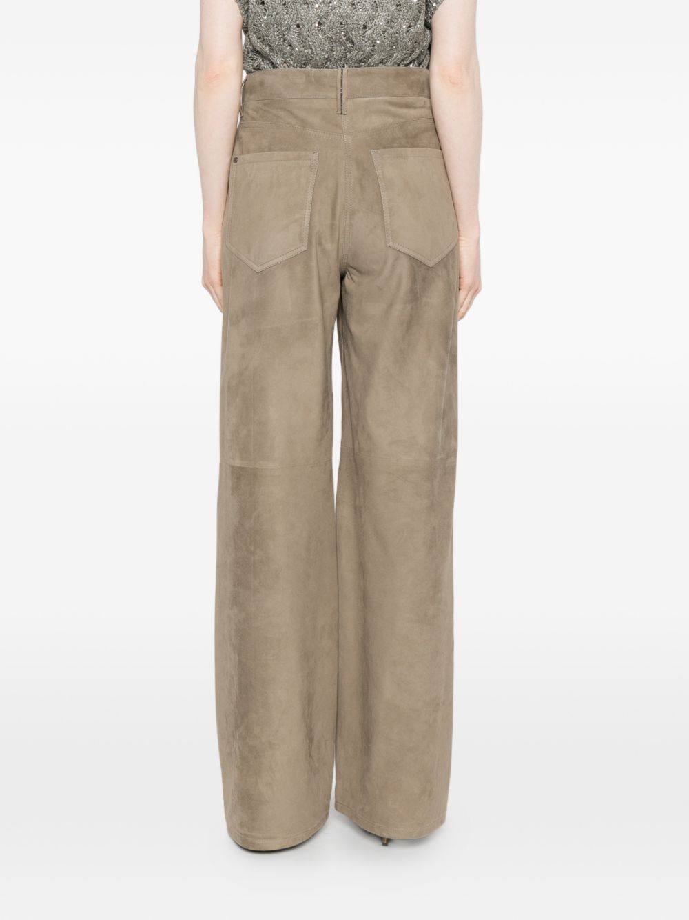 Brunello Cucinelli Women Leather Trousers BRUNELLO CUCINELLI