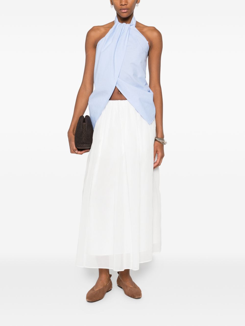 Brunello Cucinelli Women Cotton Long Skirt