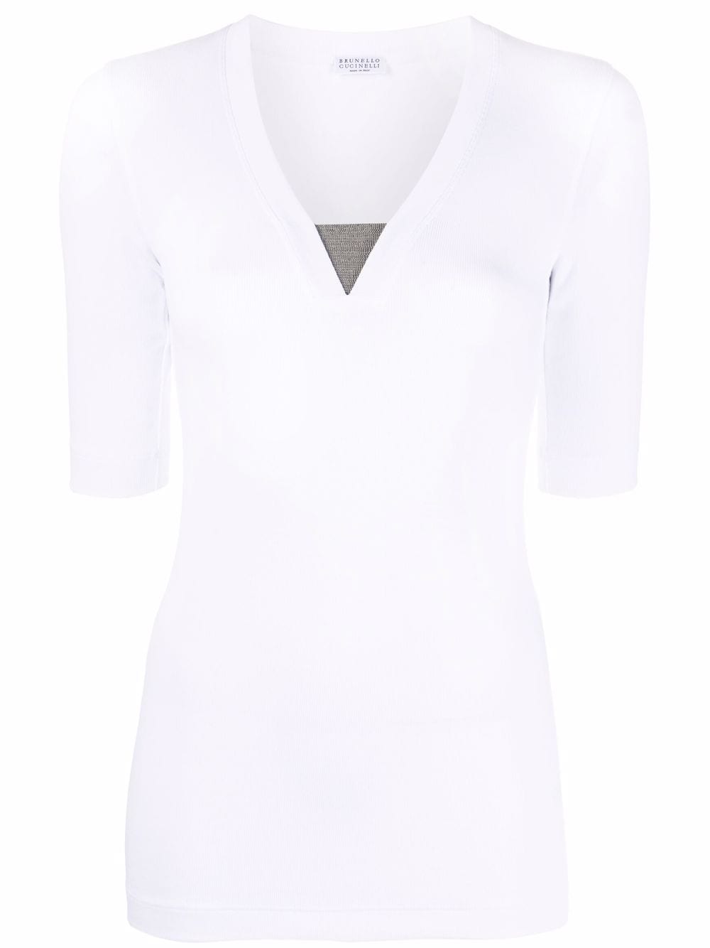Brunello Cucinelli Women Cotton V-Necked Sweater BRUNELLO CUCINELLI