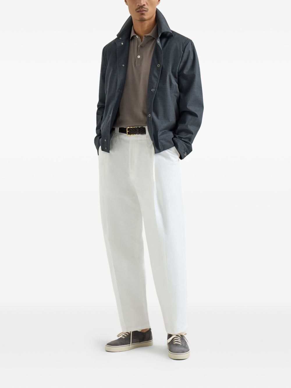 Brunello Cucinelli Men Logo Cotton Polo Shirt BRUNELLO CUCINELLI