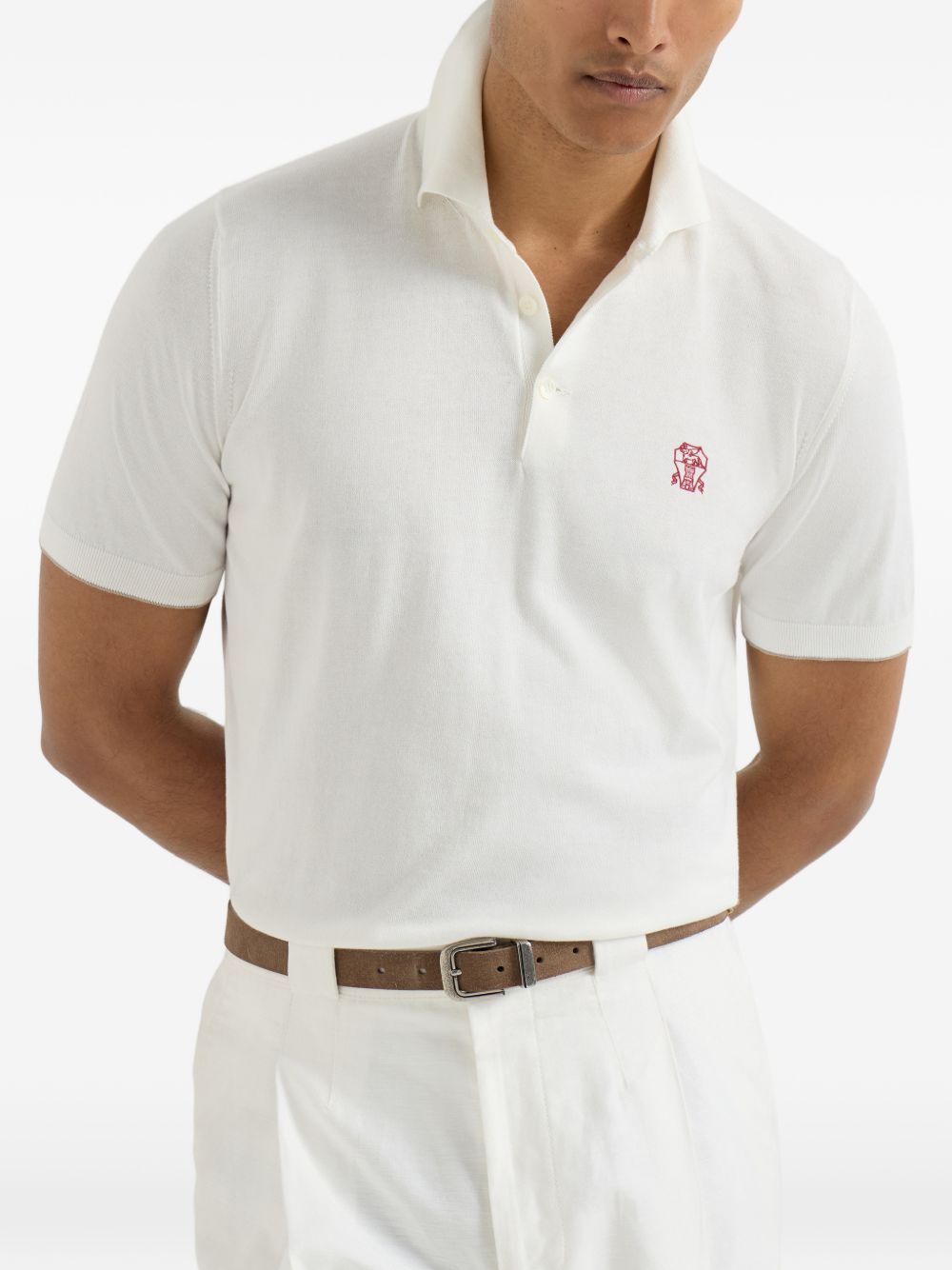 Brunello Cucinelli Men Logo Cotton Polo Shirt BRUNELLO CUCINELLI