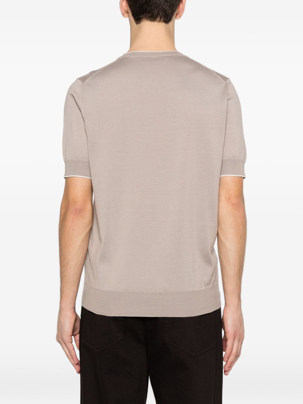 Brunello Cucinelli Men Knitted Cotton T-Shirt BRUNELLO CUCINELLI